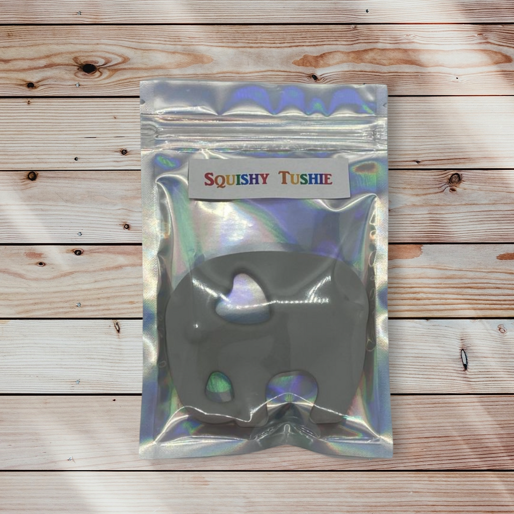 Silicone Teething Toy - Gray Elephant Love