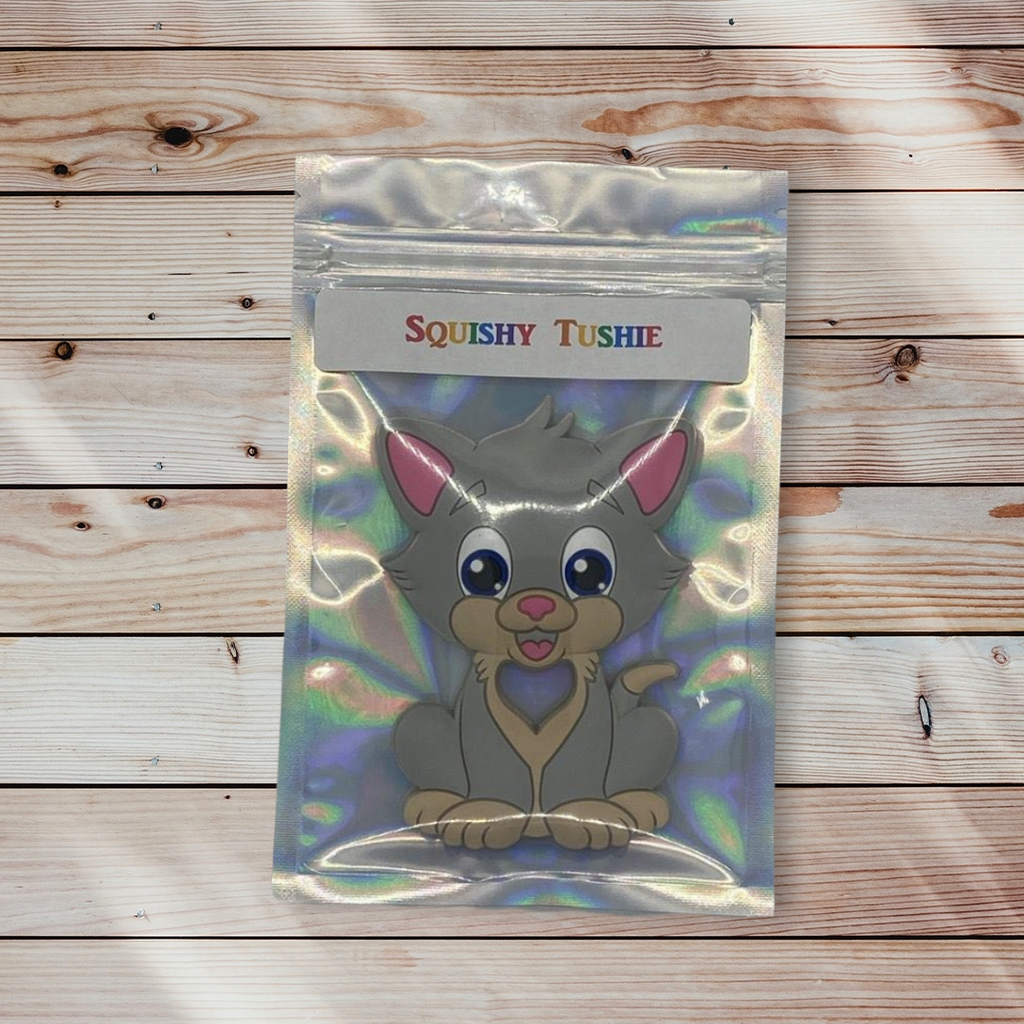 Silicone Teething Toy - Gray Cat