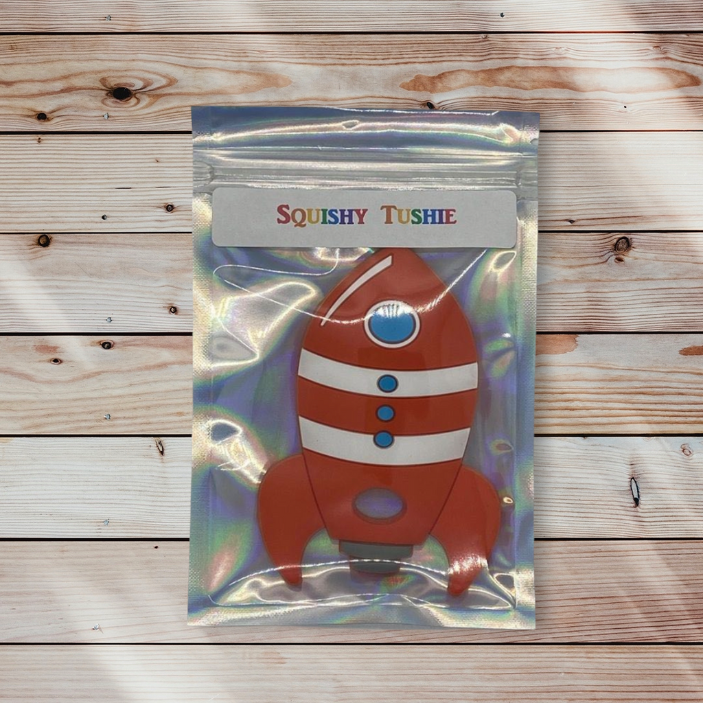 Silicone Teething Toy - Red Rocket