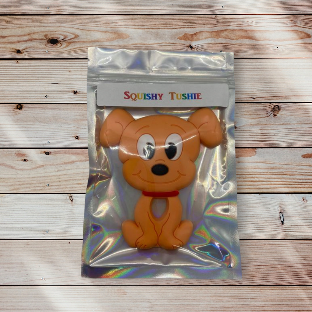 Silicone Teething Toy - Orange Dog